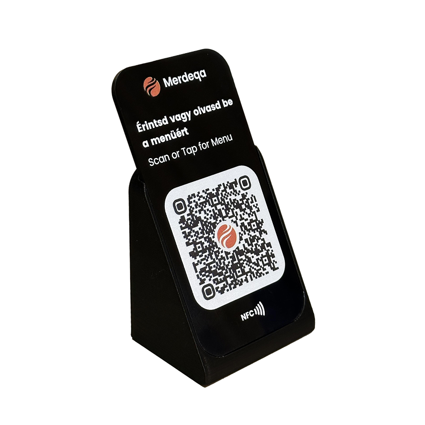 Premium menu card with stand